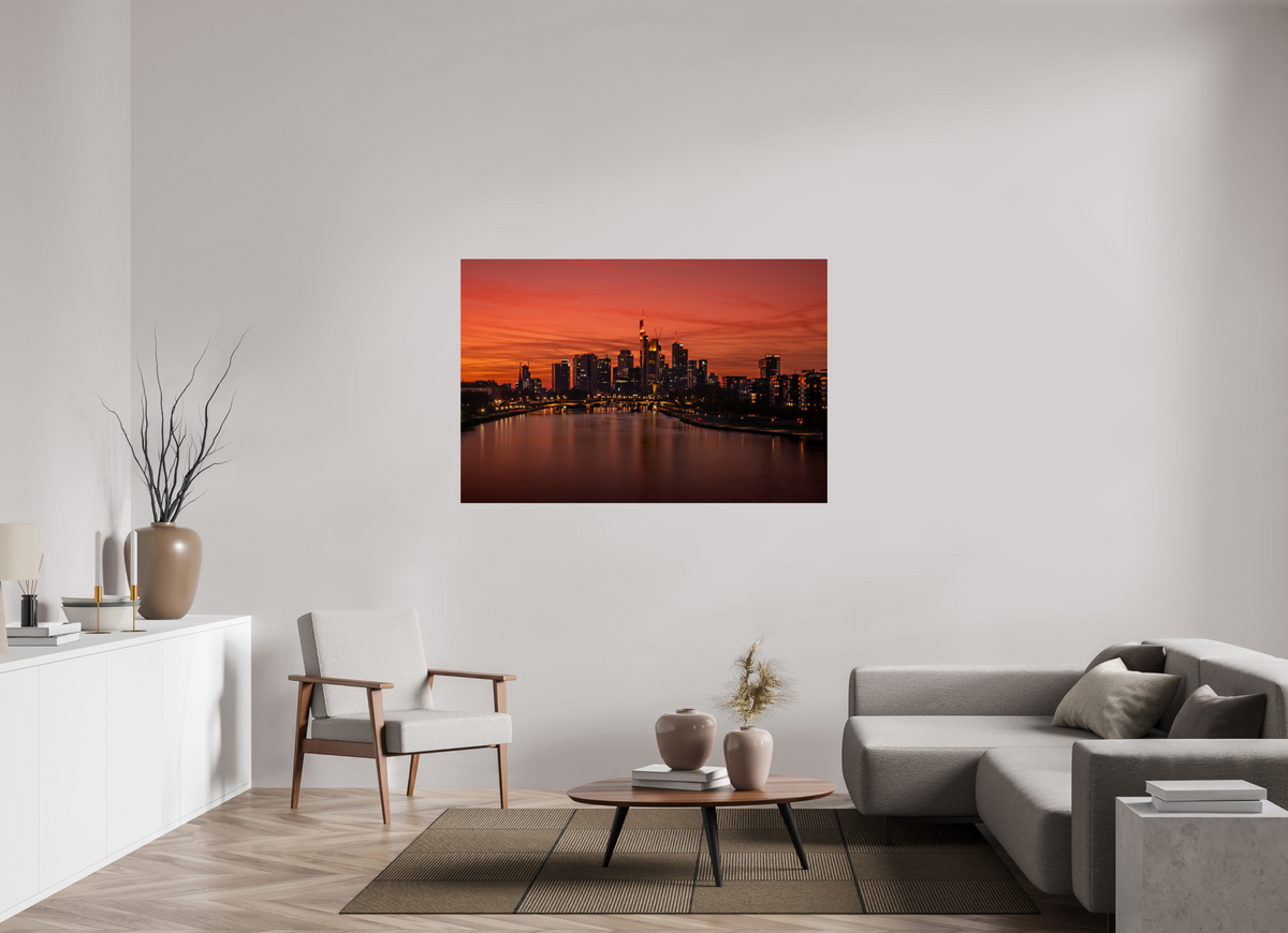 150 x 100 cm, Photo Print On Fuji Crystal DP II Frankfurt Blaue Stunde