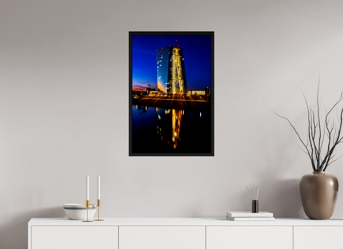 50 x 75 cm, Floater Frame EZB Blaue Stunde