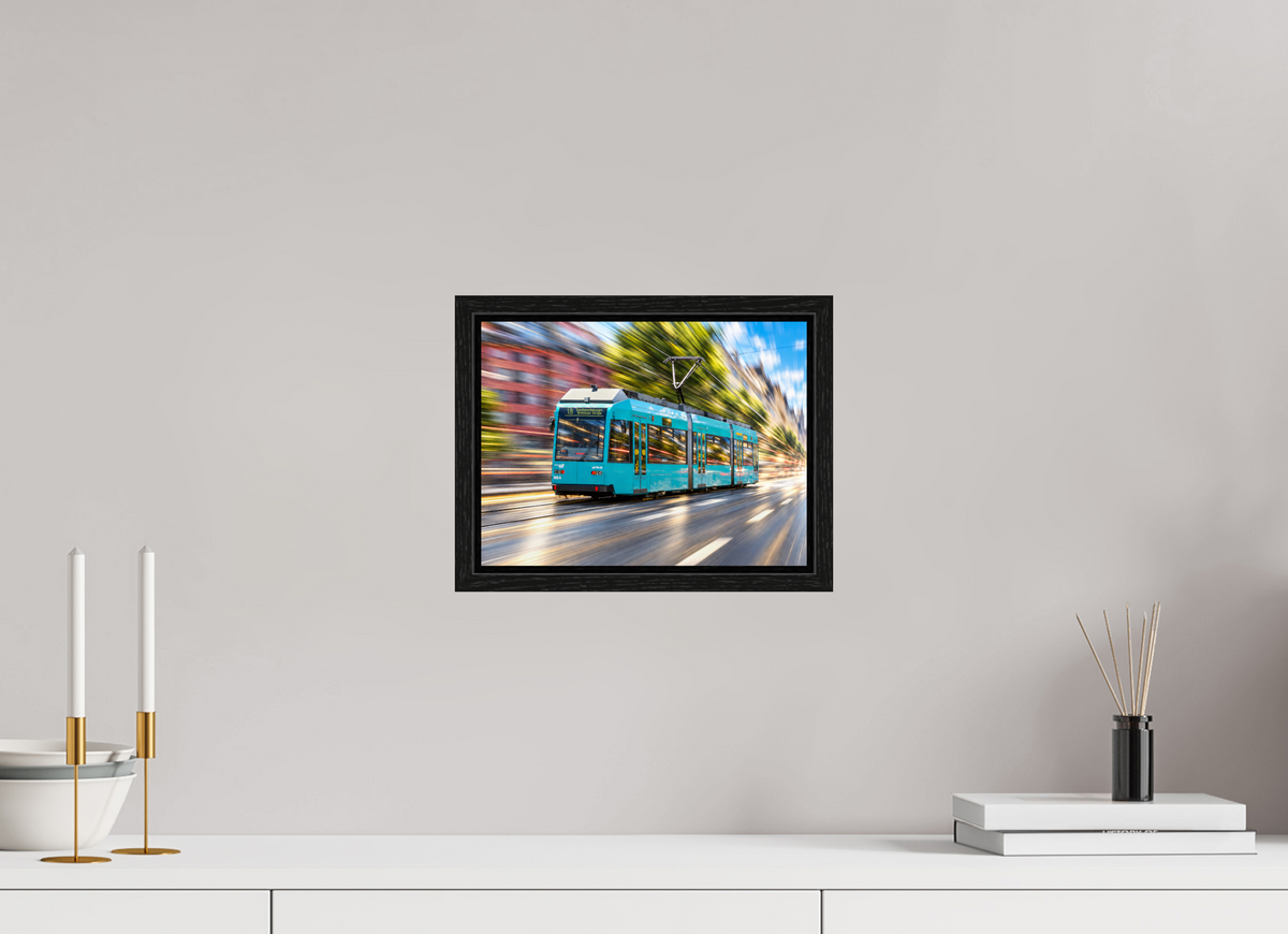 28 x 21 cm, Floater Frame Frankfurt Tram