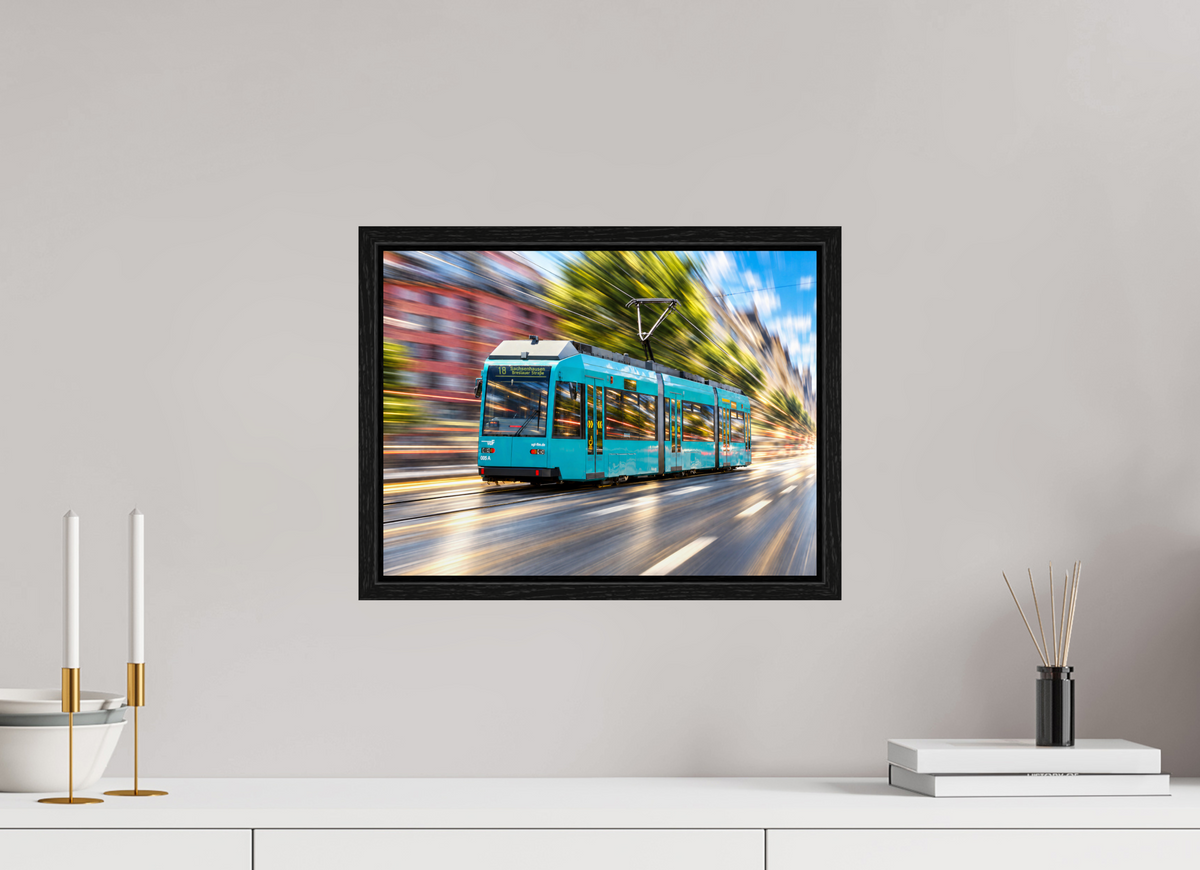 40 x 30 cm, Floater Frame Frankfurt Tram