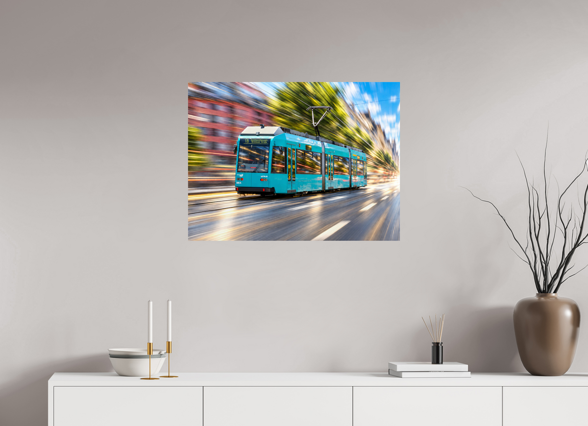 80 x 60 cm, Photo Print On Fuji Crystal DP II Frankfurt Tram