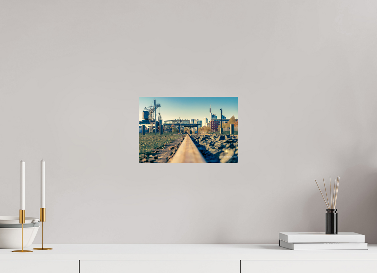 30 x 20 cm, Photo Print On Fuji Crystal DP II Weseler Werft mit Skyline