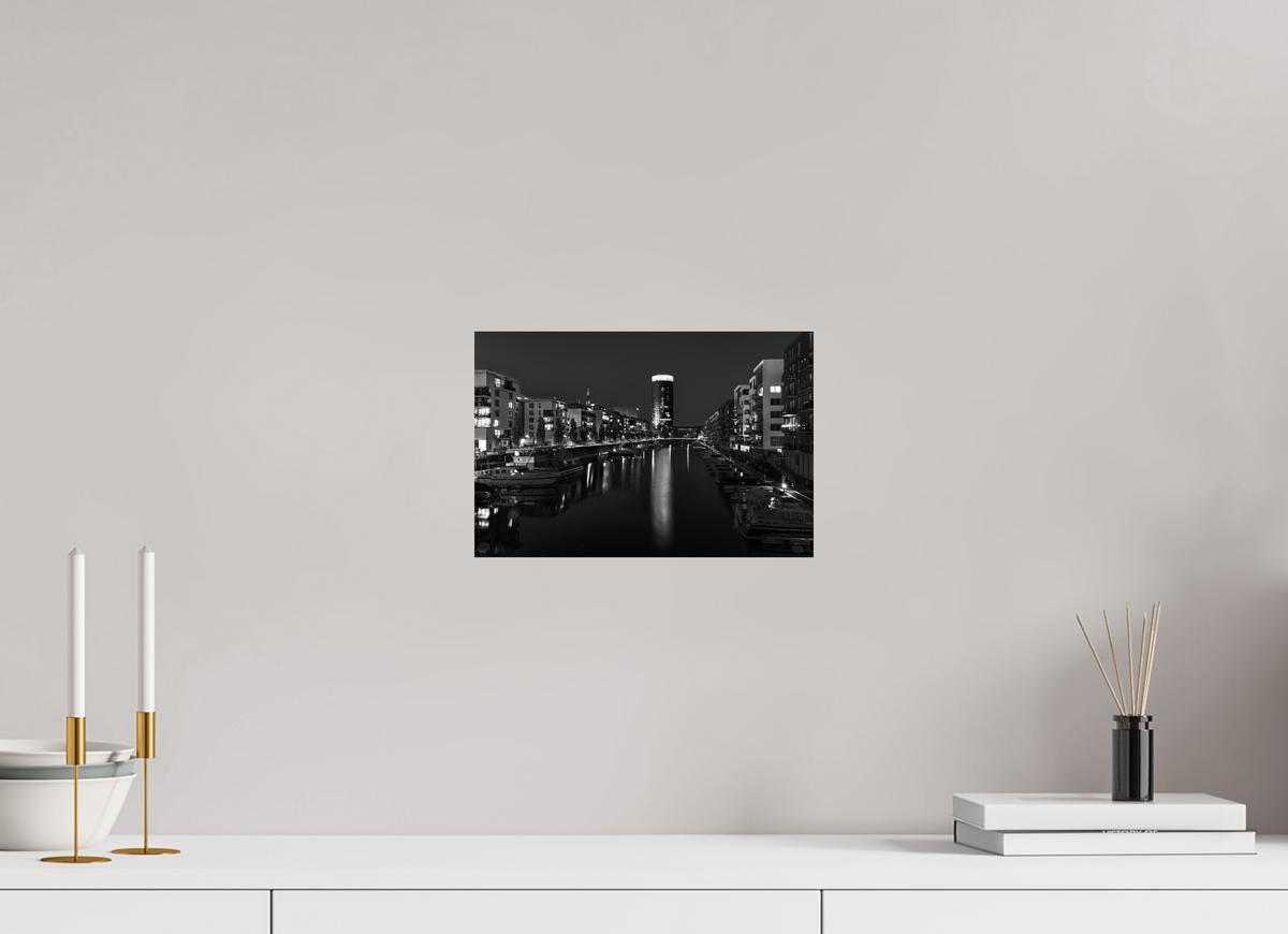 30 x 20 cm, Photo Print On Fuji Crystal DP II Westhafen Frankfurt in Schwarz-Weiß