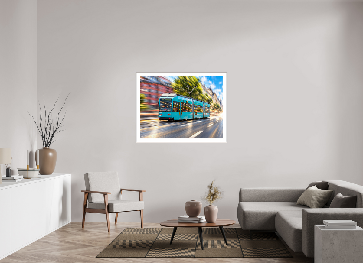 120 x 90 cm, Elegant Frankfurt Tram