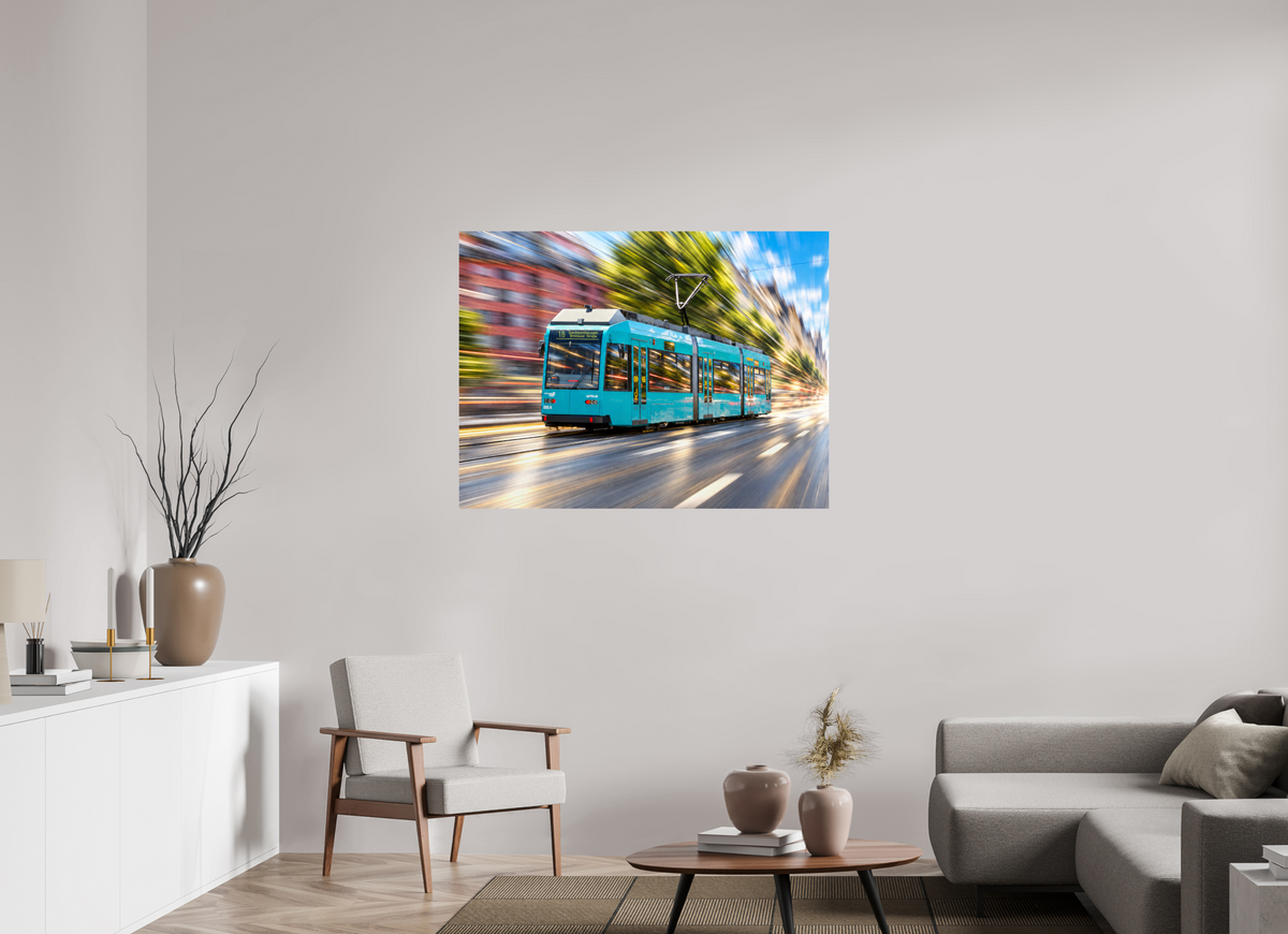 120 x 90 cm, Photo Print On Fuji Crystal DP II Frankfurt Tram