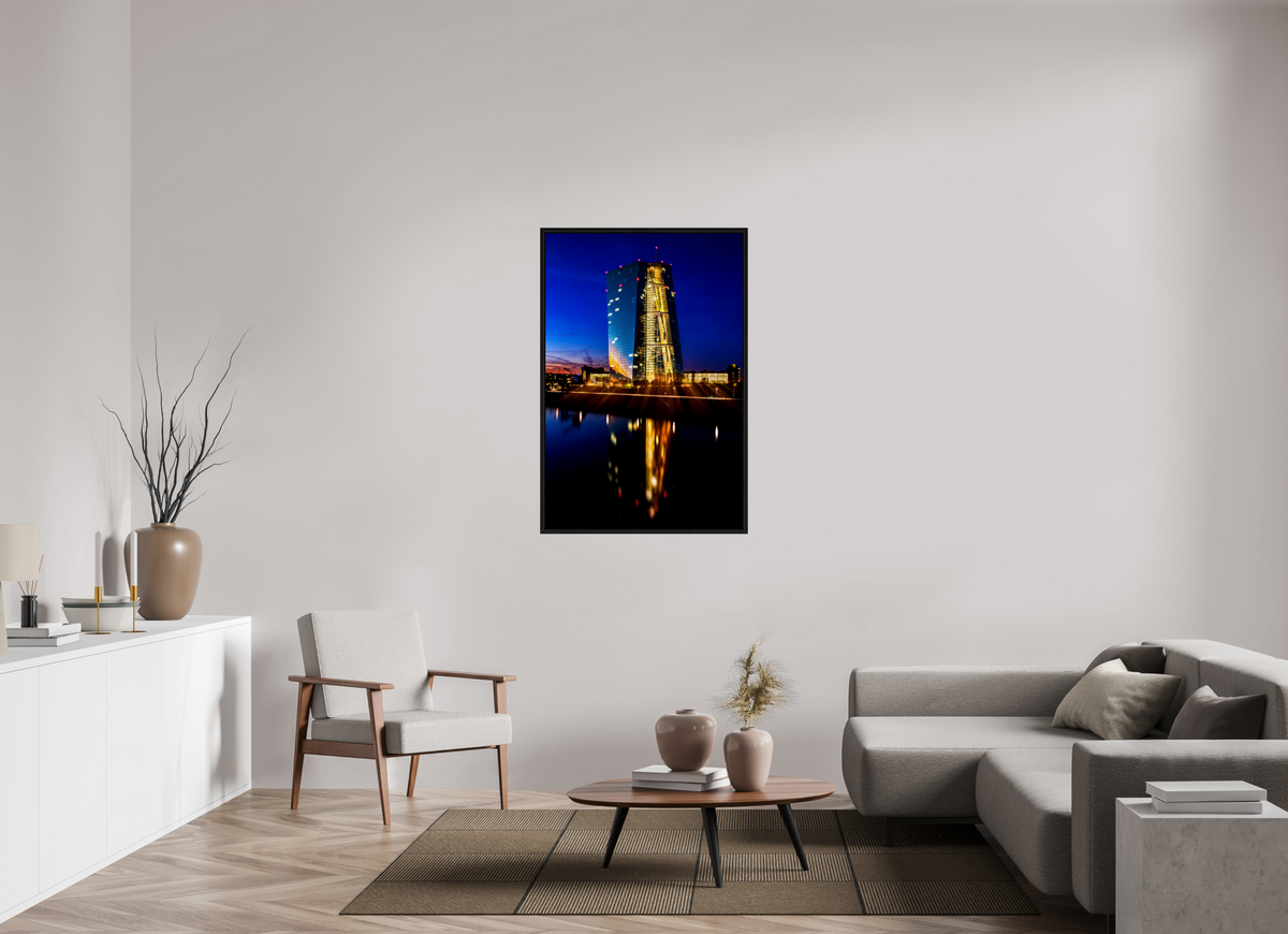 80 x 120 cm, Floater Frame EZB Blaue Stunde