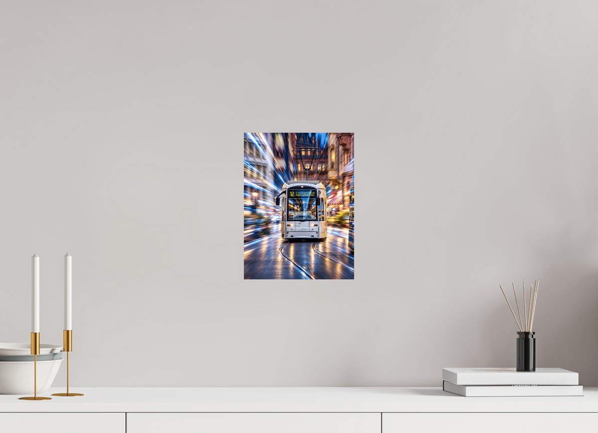 21 x 28 cm, Photo Print On Fuji Crystal DP II Tram in Frankfurt