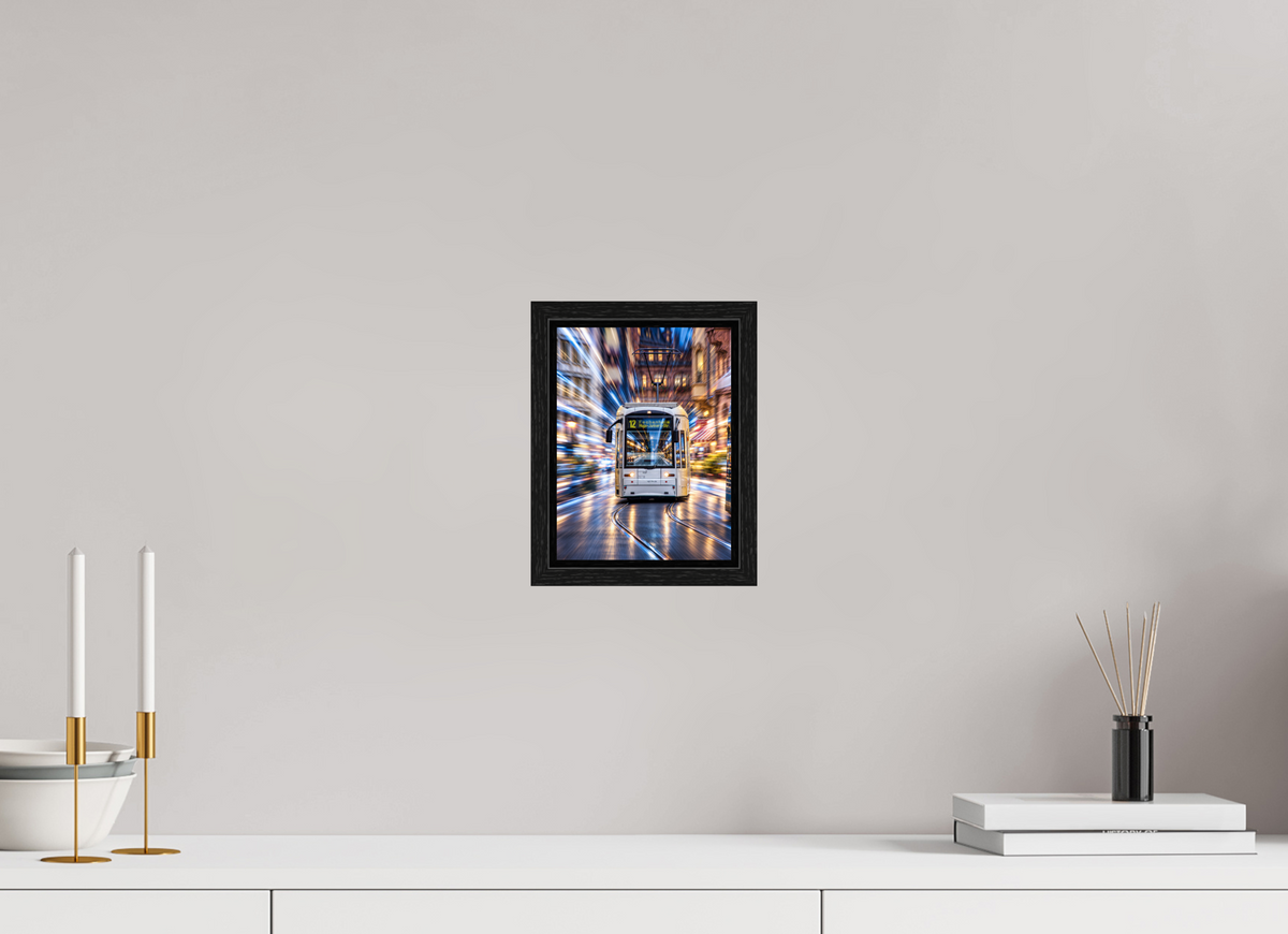 15 x 20 cm, Floater Frame Tram in Frankfurt