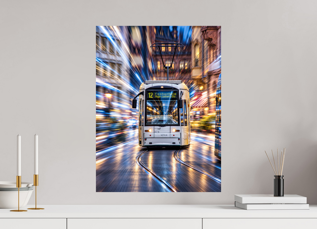 45 x 60 cm, Photo Print On Fuji Crystal DP II Tram in Frankfurt