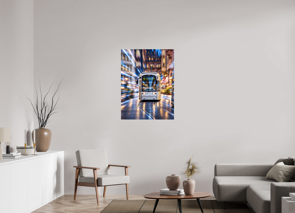 75 x 100 cm, Photo Print On Fuji Crystal DP II Tram in Frankfurt