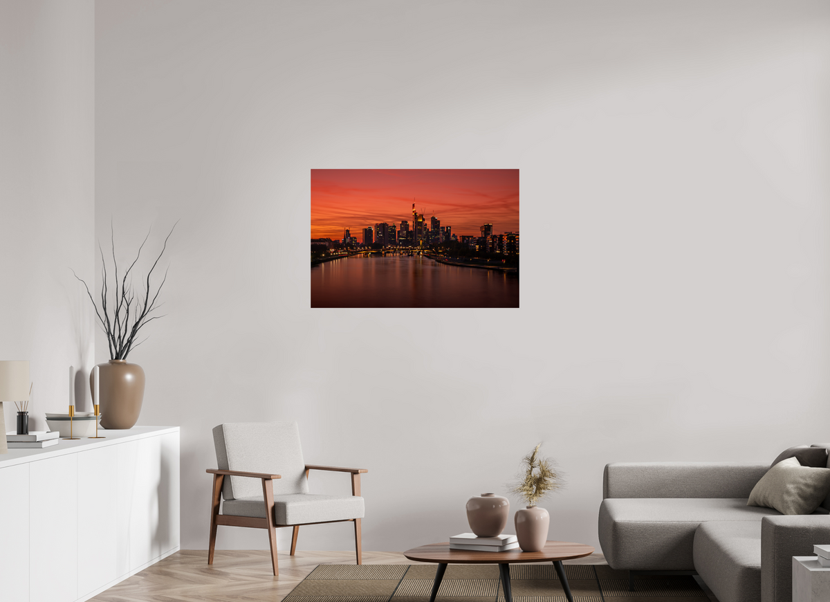 105 x 70 cm, Photo Print On Fuji Crystal DP II Frankfurt Blaue Stunde