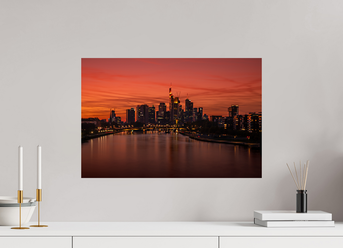 60 x 40 cm, Photo Print On Fuji Crystal DP II Frankfurt Blaue Stunde