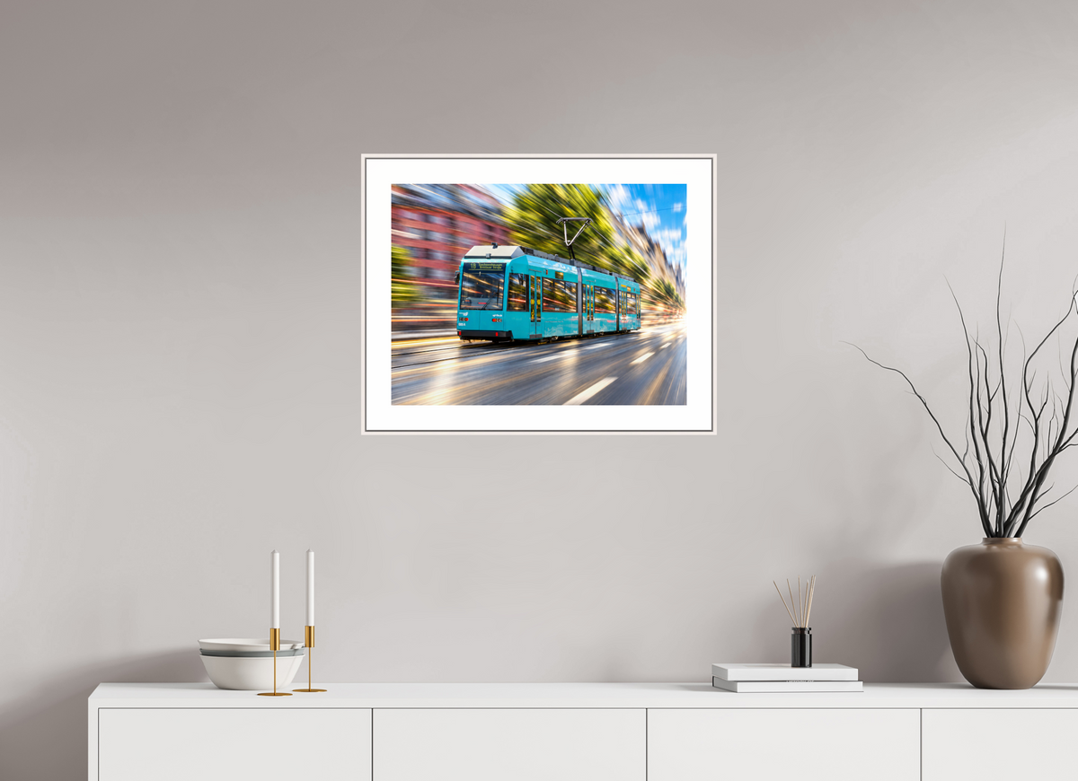 60 x 45 cm, Elegant Frankfurt Tram
