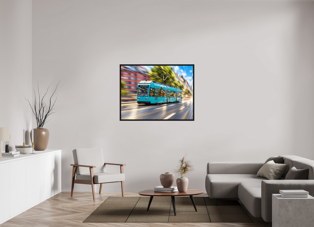120 x 90 cm, Floater Frame Frankfurt Tram