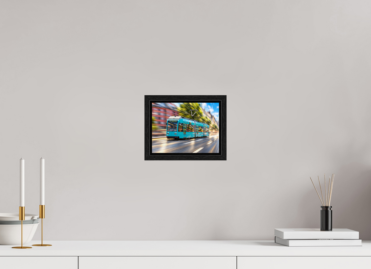 20 x 15 cm, Floater Frame Frankfurt Tram