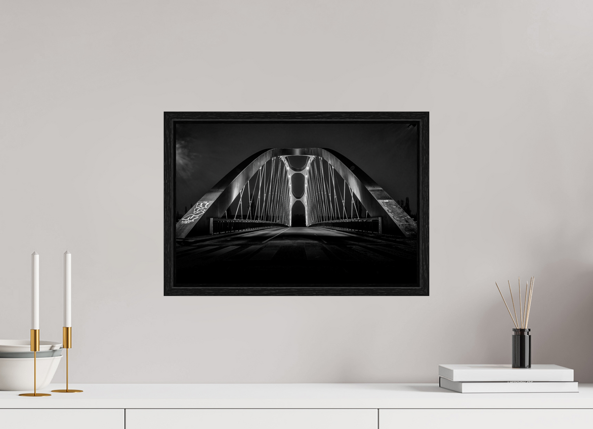 45 x 30 cm, Floater Frame Osthafenbrücke Frankfurt