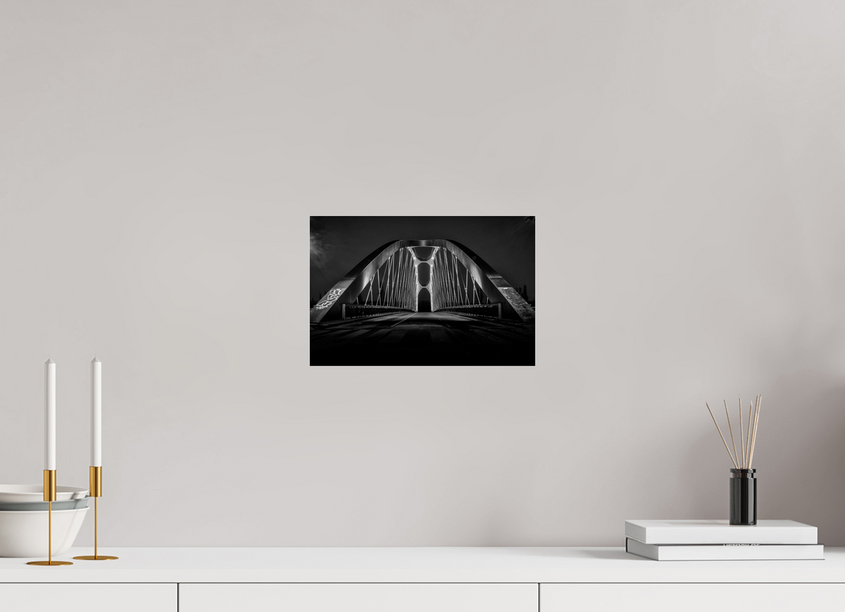30 x 20 cm, Photo Print Under Acrylic Glass Osthafenbrücke Frankfurt