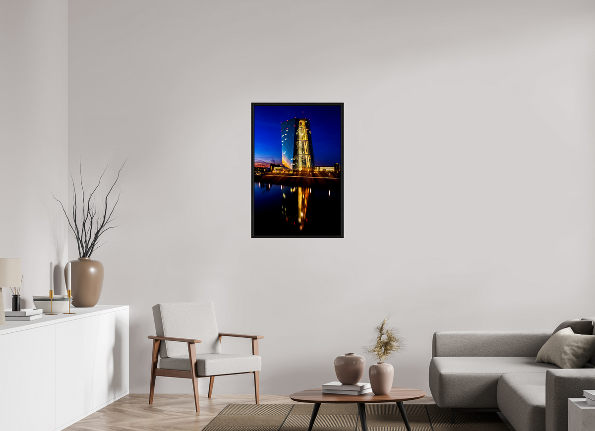 60 x 90 cm, Floater Frame EZB Blaue Stunde