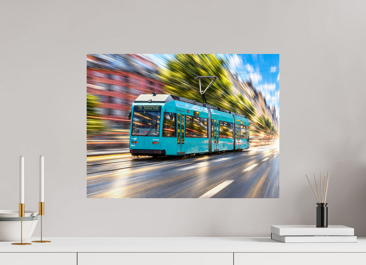 60 x 45 cm, Photo Print On Fuji Crystal DP II Frankfurt Tram