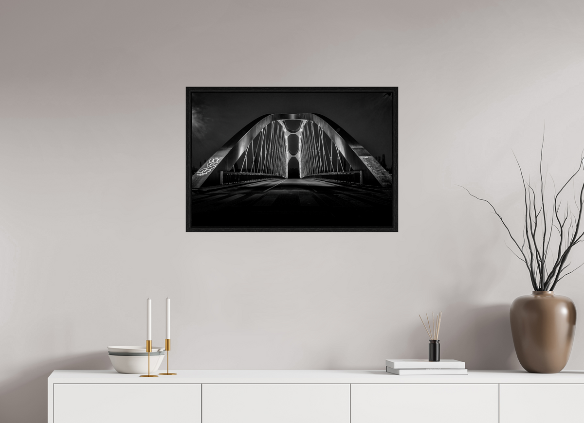 75 x 50 cm, Floater Frame Osthafenbrücke Frankfurt