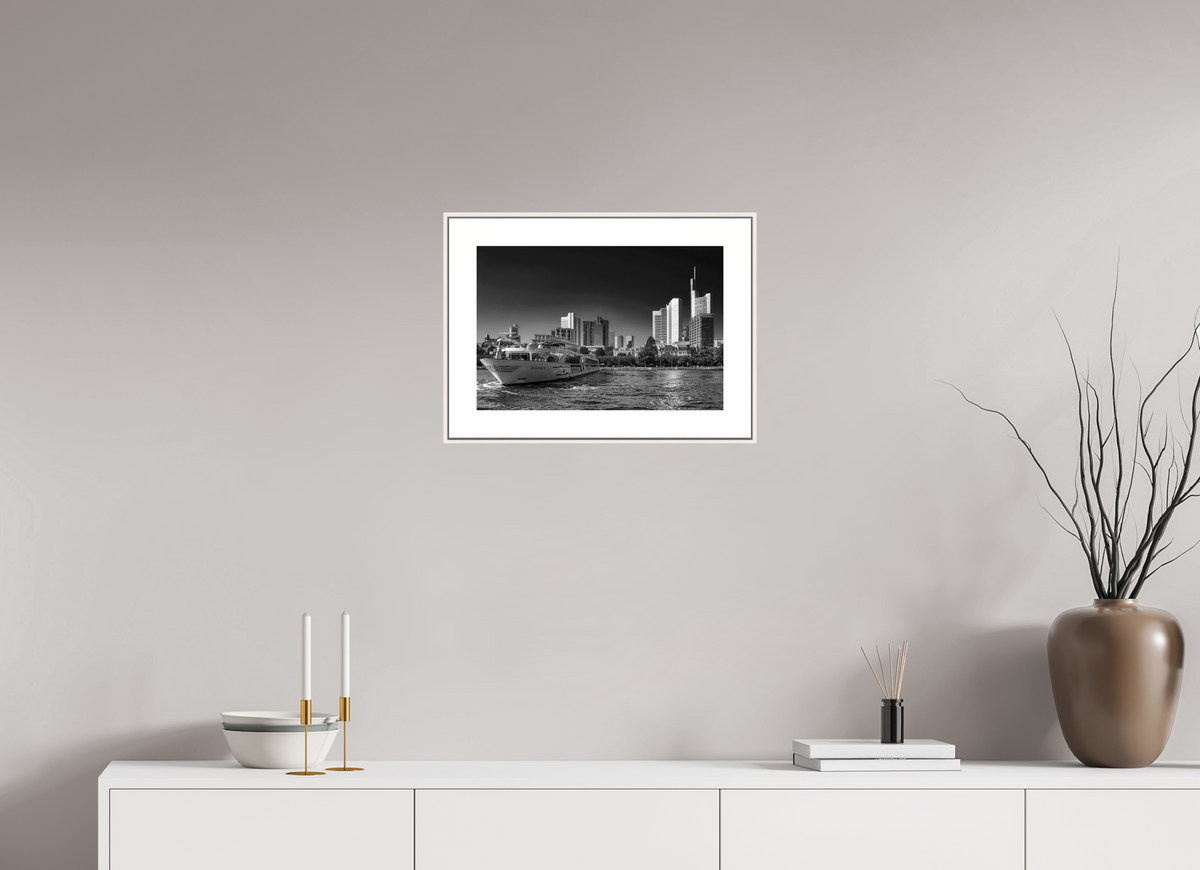 45 x 30 cm, Elegant Skyline mit Schiff