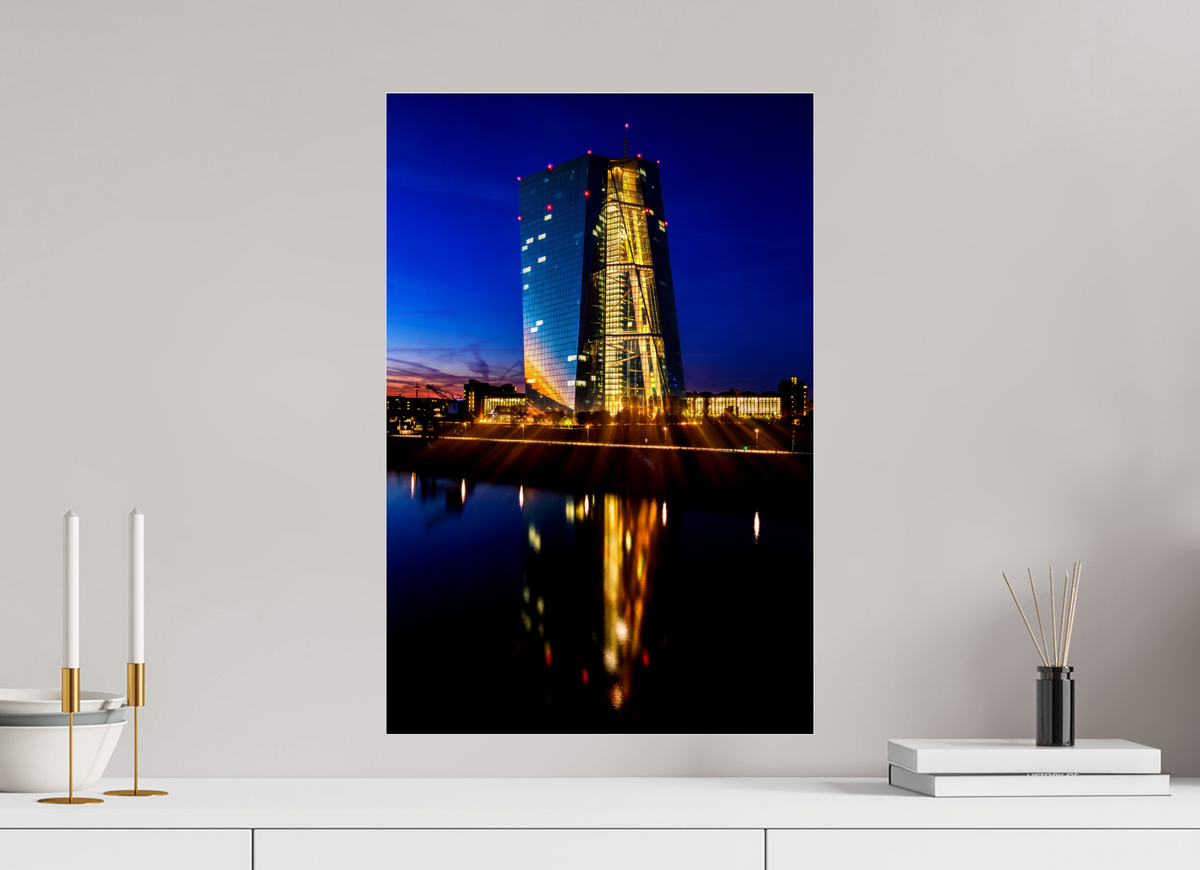 40 x 60 cm, Photo Print Under Acrylic Glass EZB Blaue Stunde