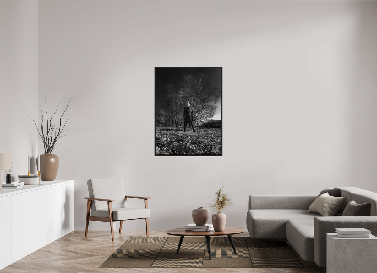 90 x 120 cm, Floater Frame Herbstspaziergang